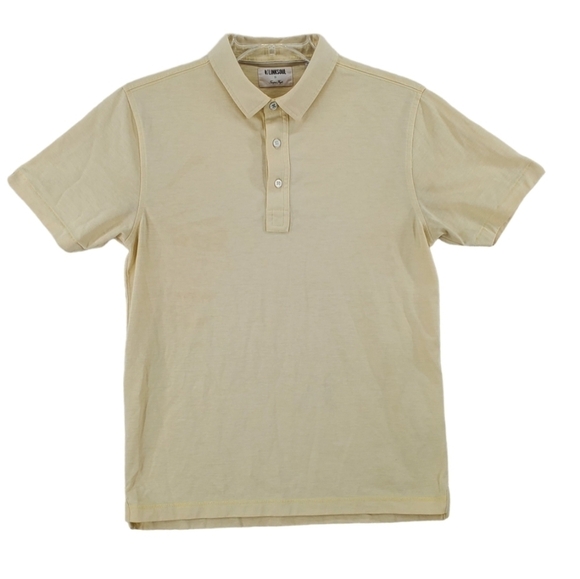 Linksoul Other - Linksoul Polo Shirt Mens S Yellow Short Sleeves Tempus Fugit Luxury Cotton